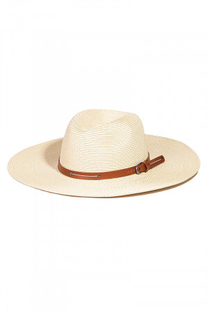 MMT8349   Woven Buckle Band Fedora Hat   