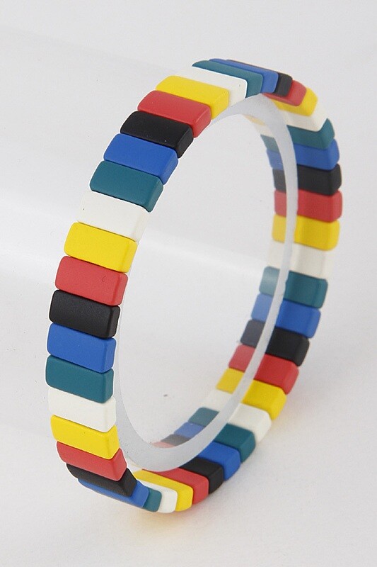 B0046   Pastel Block Bracelet   