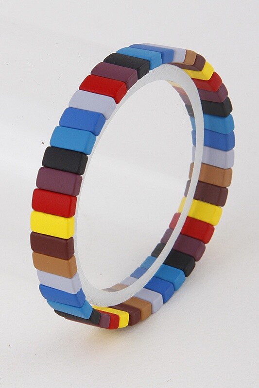 B0046   Pastel Block Bracelet   