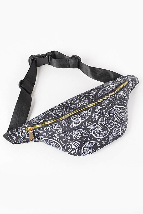 PB7960   Bandana Fanny Pack   Black