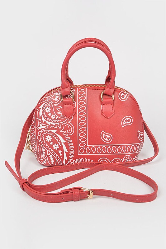 HPC3977   Bandana Print Handle Bag