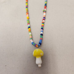 ANE-1012   Mushroom Pendant Necklace   