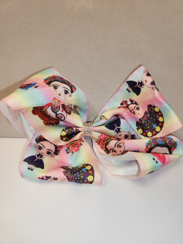 Hair Bow   Frida   Rainbow