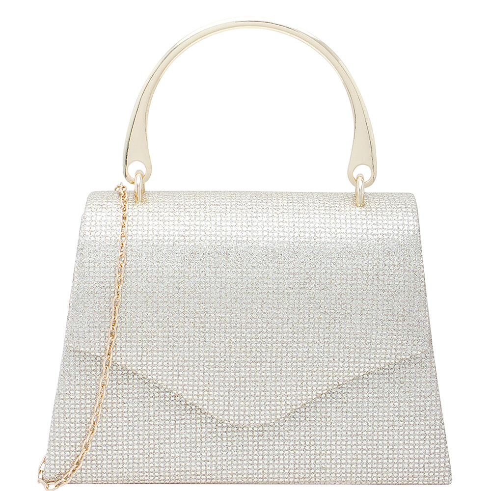 JBA1-0012   Chic Texture All Over Handle Crossbody Bag   Gold