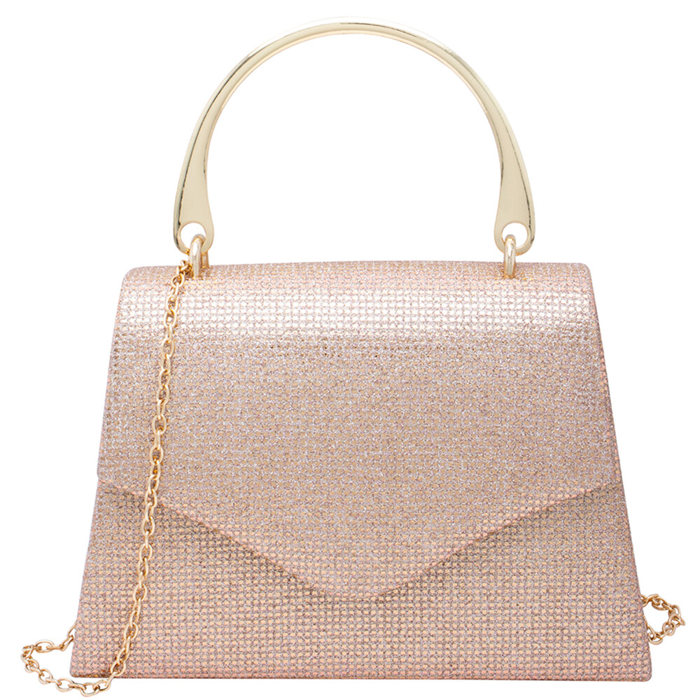 JBA1-0012   Chic Texture All Over Handle Crossbody Bag   Champagne