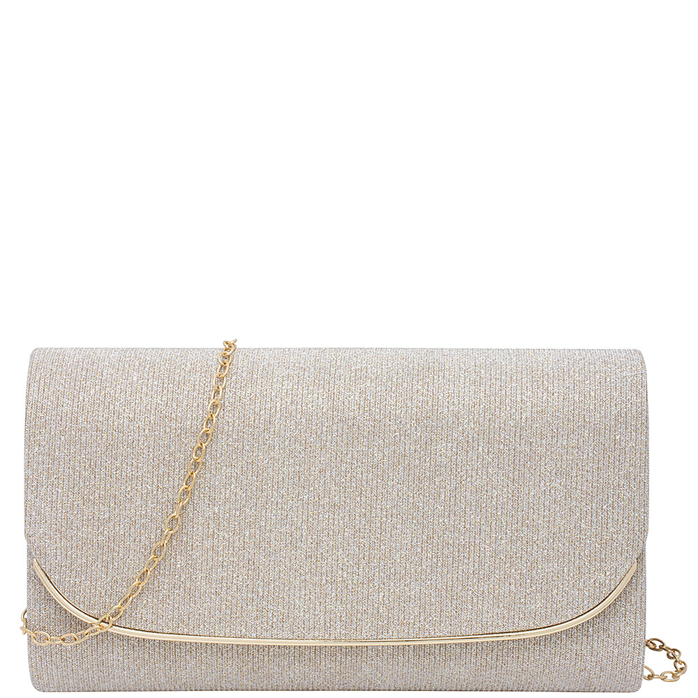 JBA1-0014   Fashion Texture All Over Chic Crossbody Evening Bag   Champagne
