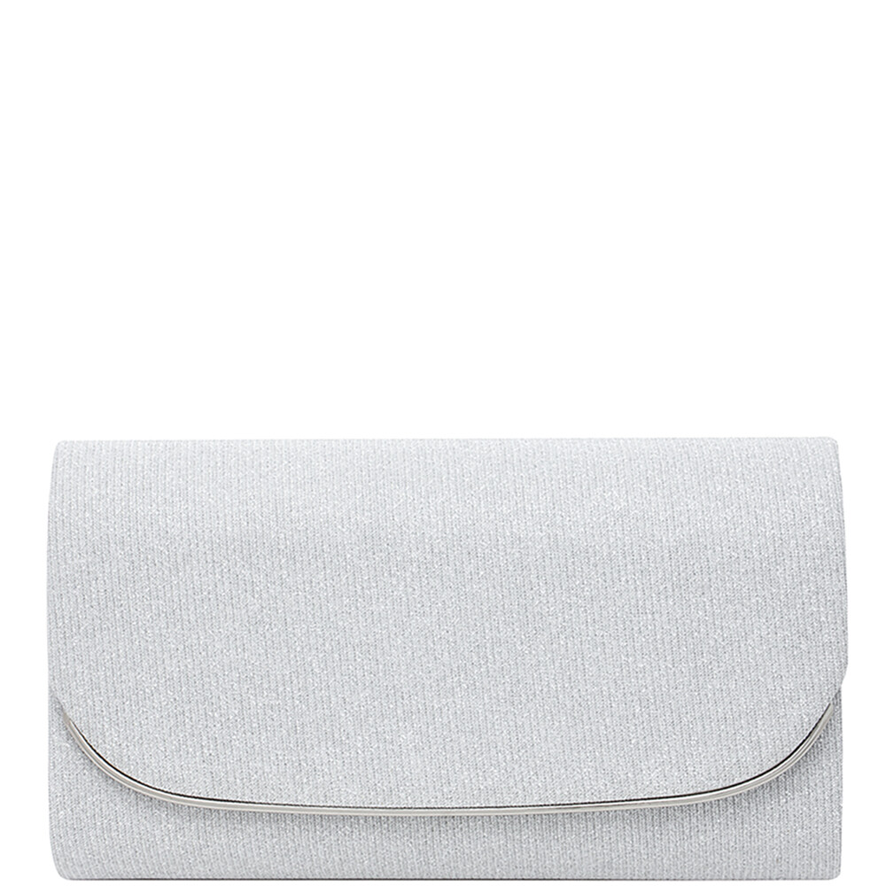 JBA1-0014   Fashion Texture All Over Chic Crossbody Evening Bag   Silver