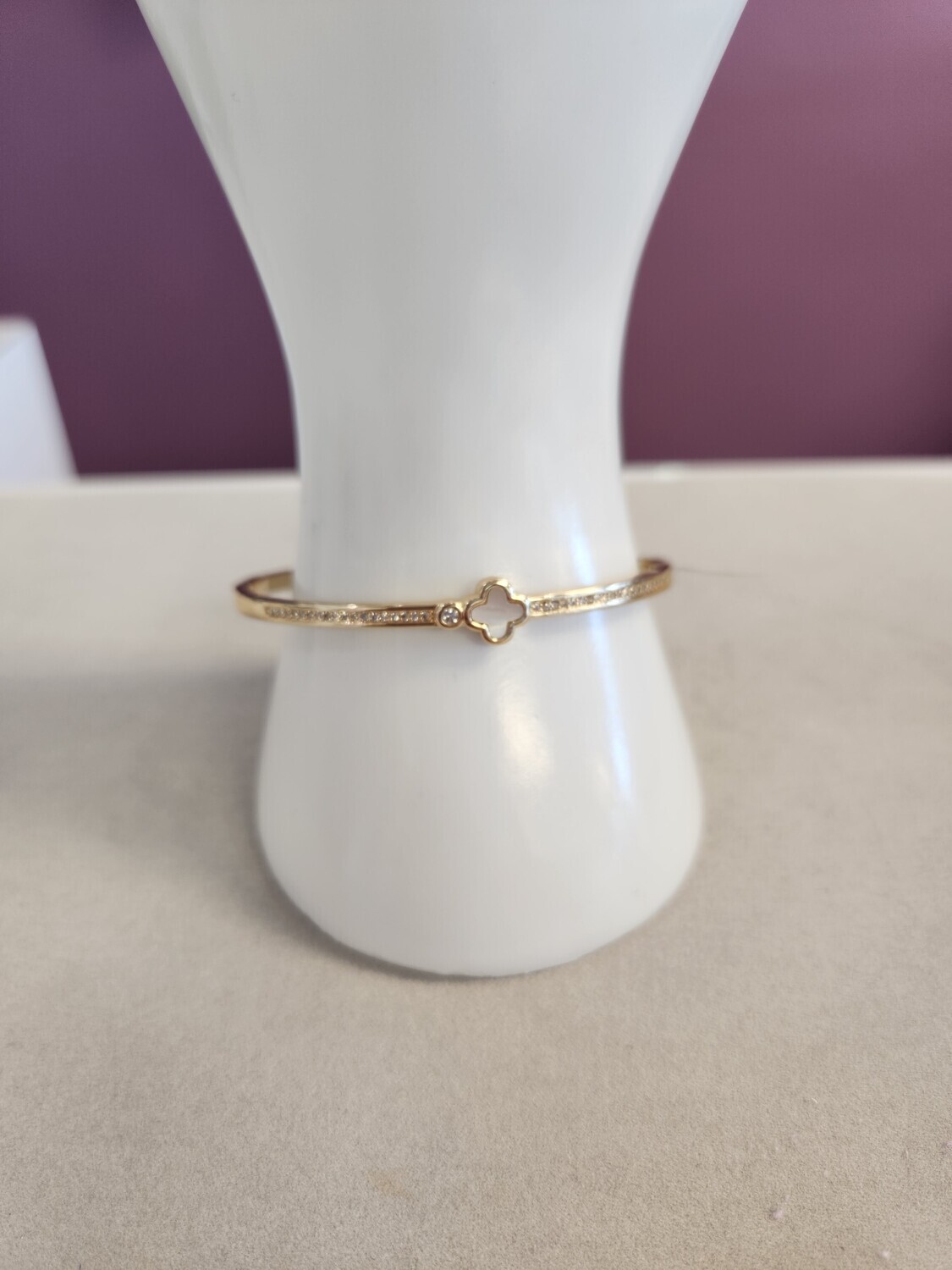 Small Clover Bangle Bracelet