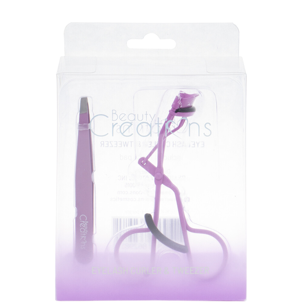 Beauty Creations Eyelash and Tweezer Set Purple