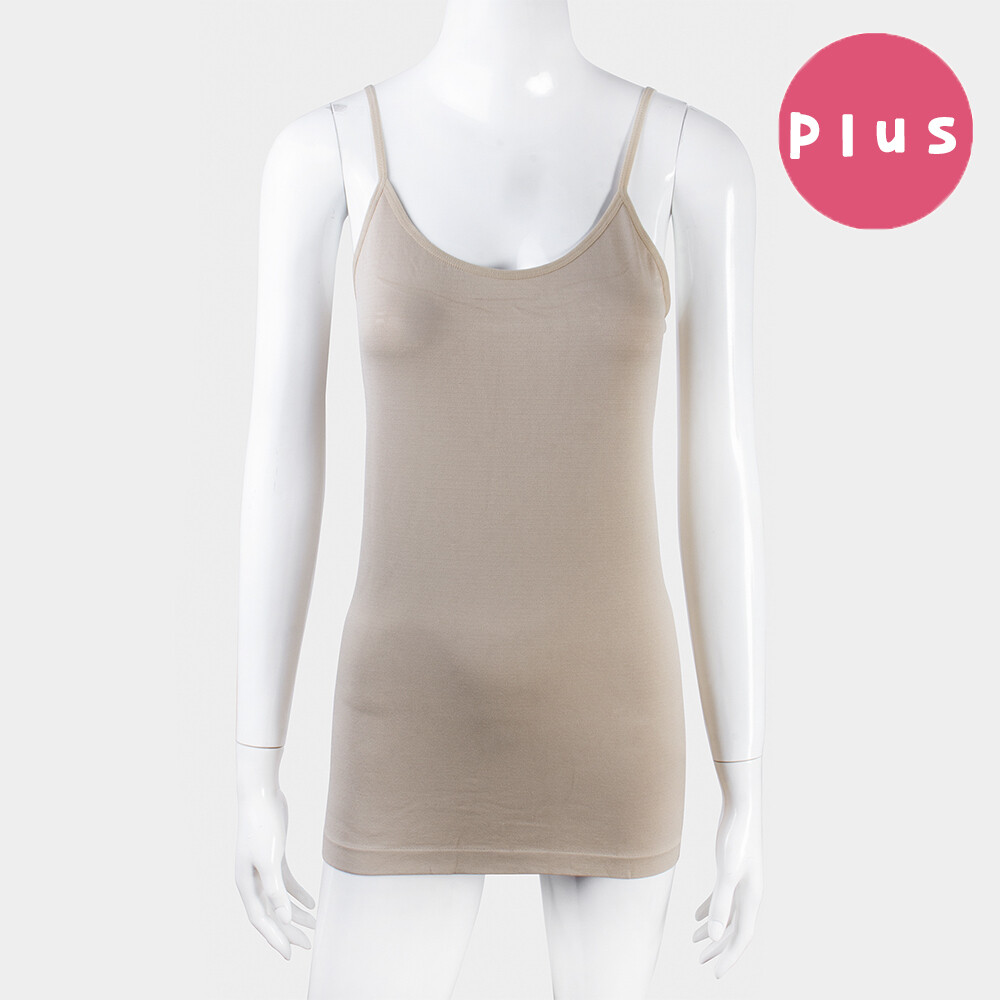 T-03WX Plus Size Color Tank OS Khaki