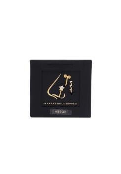 SB-50021 Metal Star 14K Gold Dipped Nose Clip Set