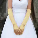 GLV48G Women&#39;s Satin Above Elbow Gloves Gold