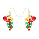 E6049GLMUL Jingle Bell Christmas Earrings