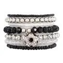 MYB1136 Mix Beads Soccer Charm Bracelet