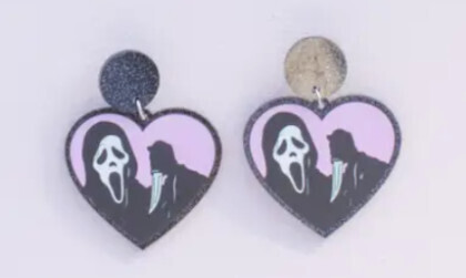 ER100-JS Halloween Earrings Scream