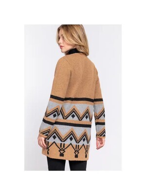 Tribal Pattern Jacquard Sweater