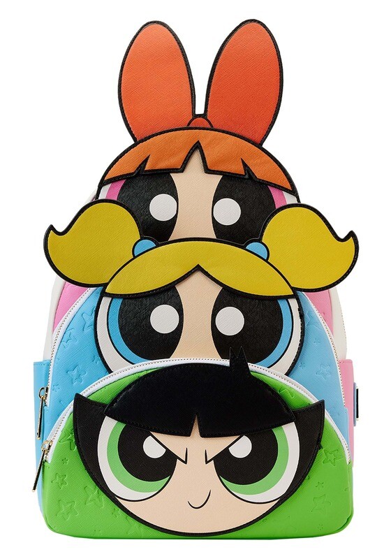Loungefly Cartoon Network Powerpuff Girls Triple Pocket Backpack