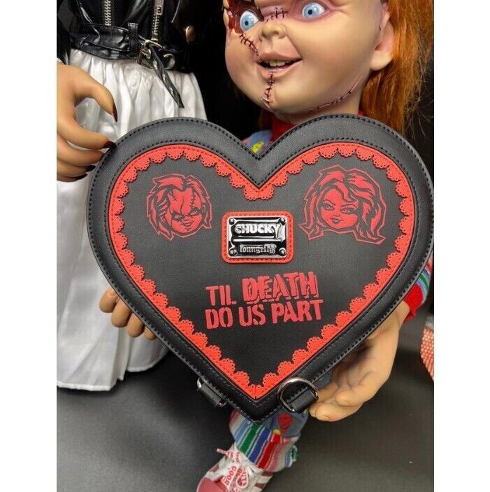 Loungefly Chucky and Tiffany Heart Mini Convertible Crossbody/Backpack EXCLUSIVE