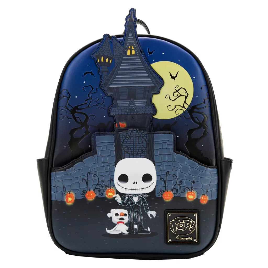 Funko Pop! by Loungefly NBC Jack Skellington &amp; Zero House Mini Backpack Bag