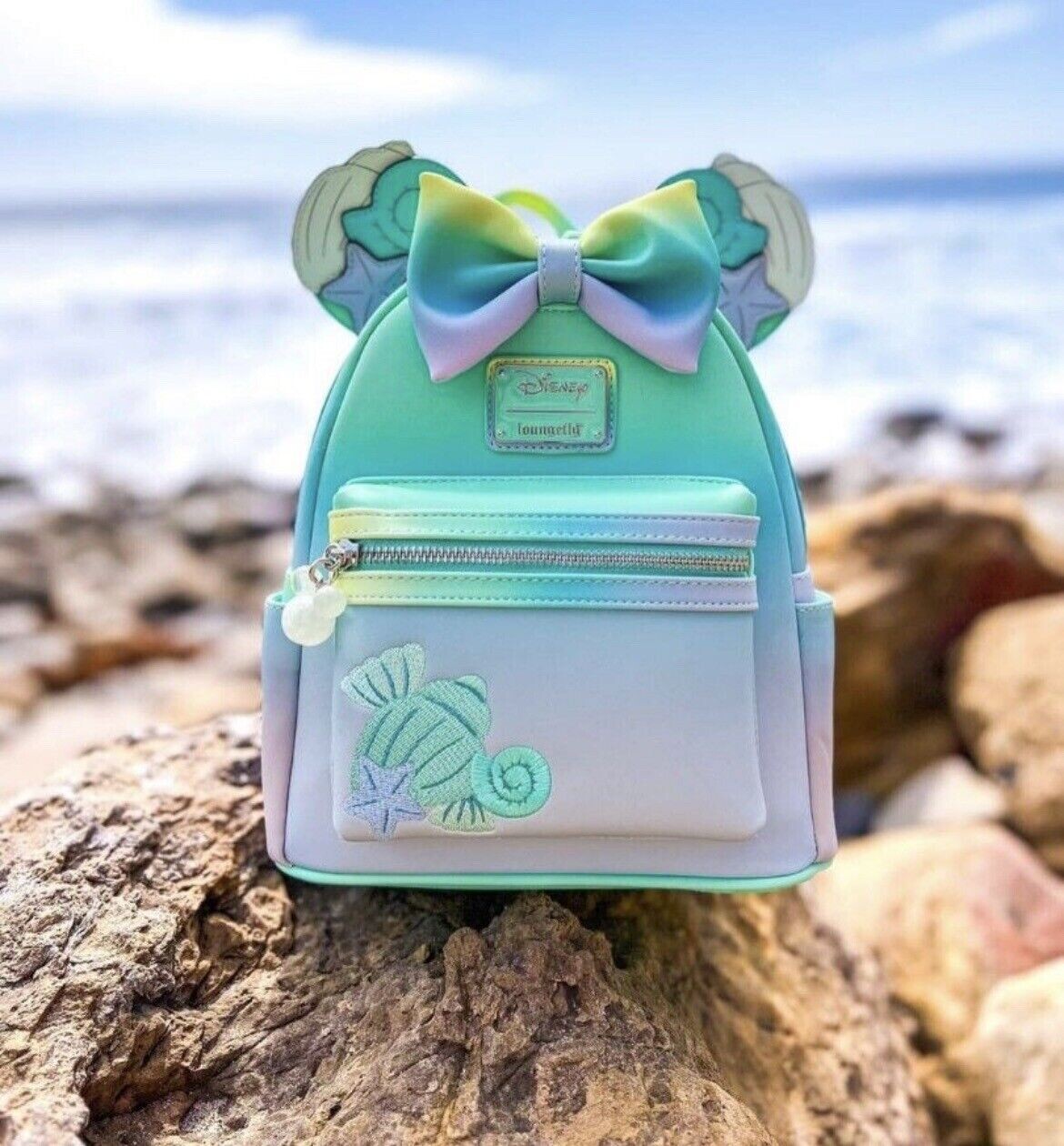 Loungefly Disney Minnie Mouse Ombre Mermaid Pastel Backpack
