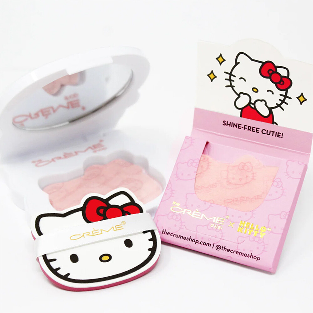 The Creme Shop Hello Kitty Mattifying Blotting Paper w/ Reusable Mirror Compact