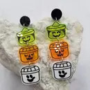 Halloween Candy Basket Dangle Earrings