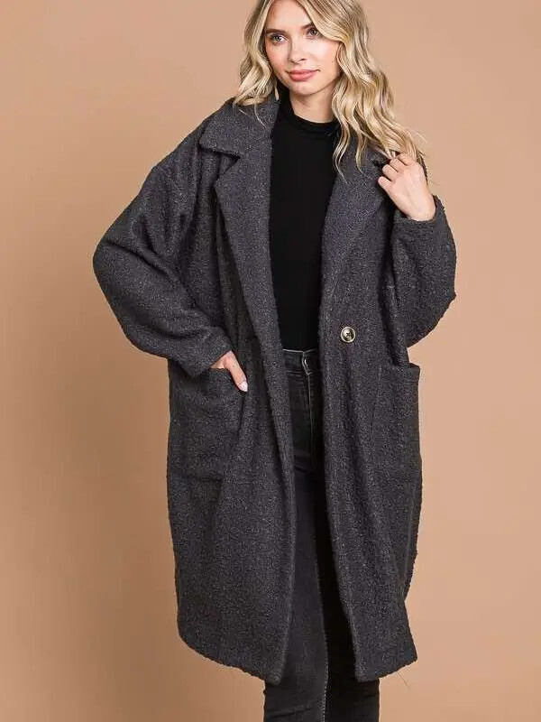 CFU1366LA-Oversize Double Breast Coat