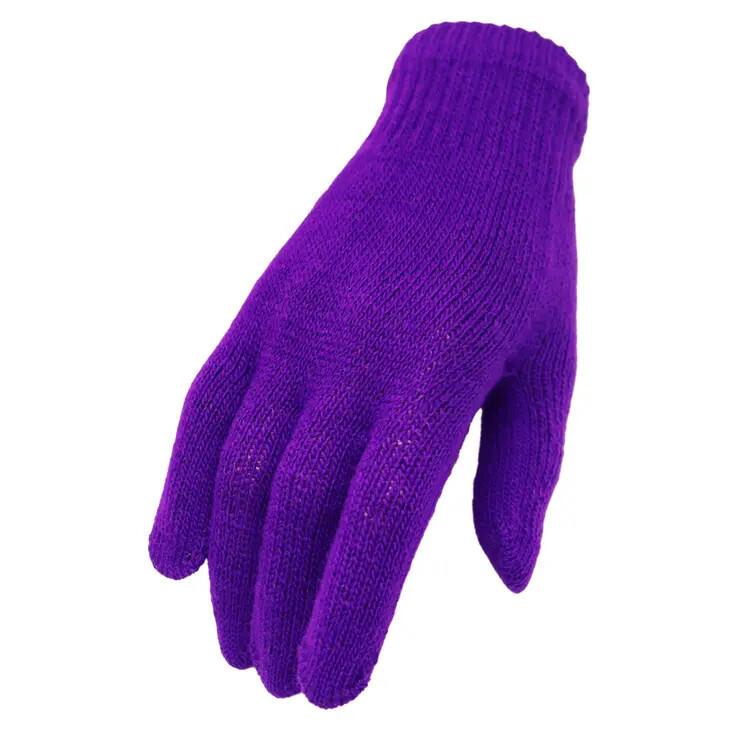 Youths Warm Vivid Ribbed Elastic Cuffed Gloves