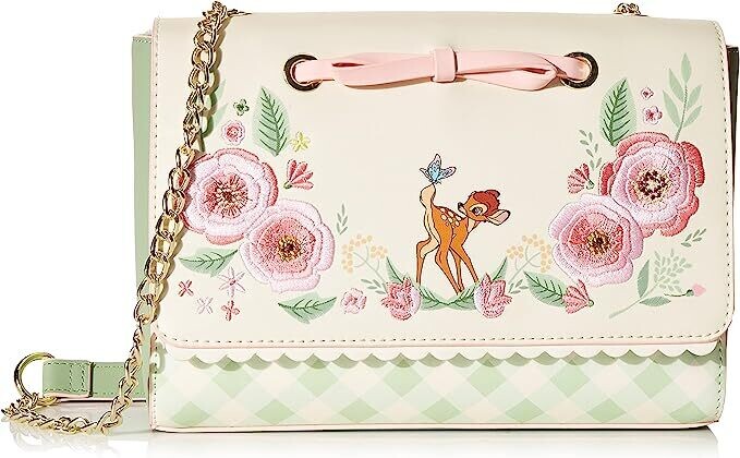 Loungefly Disney Bambi Springtime Gingham Crossbody Bag