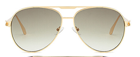 POP-1158 Modern Aviators Sunglasses, Color: Gold/Grey