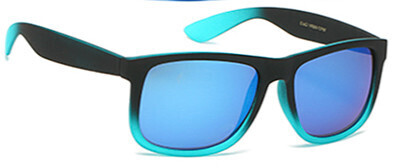 WF-07-MBRV Neon Tone Mix Sunglasses, Color: Black/Turquoise