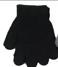 Kids Solid Colored Elastic Wristband Winter Gloves