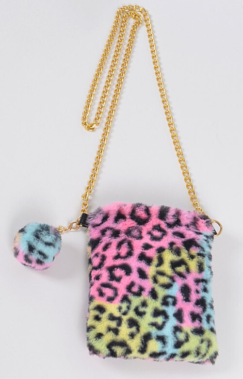 Multi Leopard Color Cellphone Bag Pink