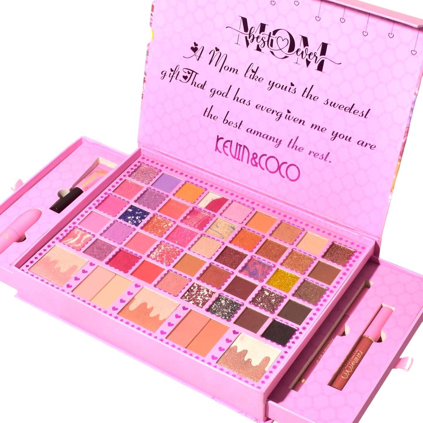 KEVIN&amp;COCO I Love Mom 50 Color Eyeshadow and Makeup Kit