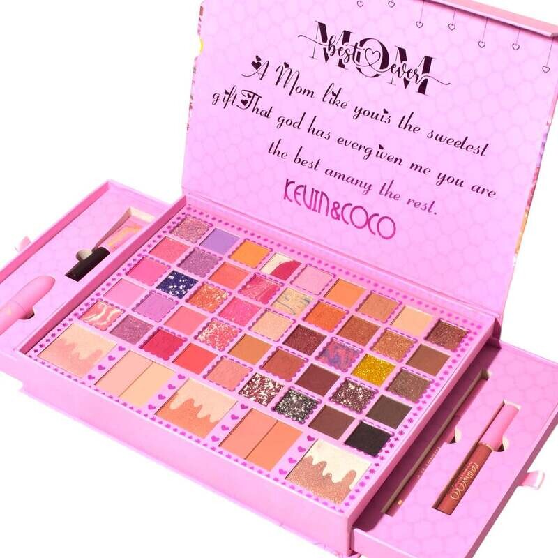 KEVIN&amp;COCO I Love Mom 50 Color Eyeshadow and Makeup Kit