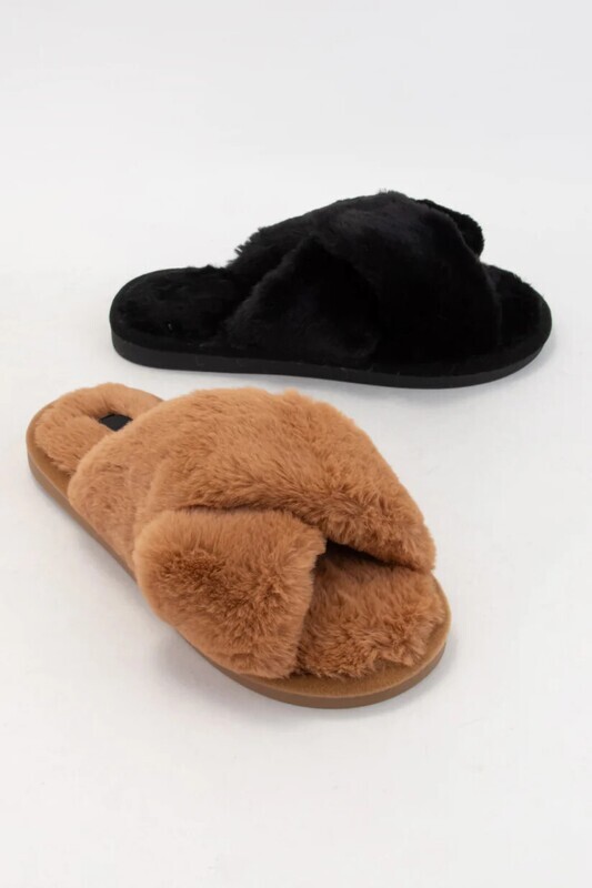 Gollie-02 Faux Fur Slippers