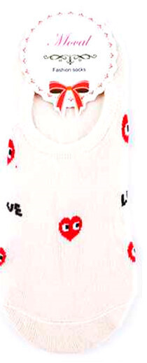 Adult Fashion Heart Eyes Socks O/S