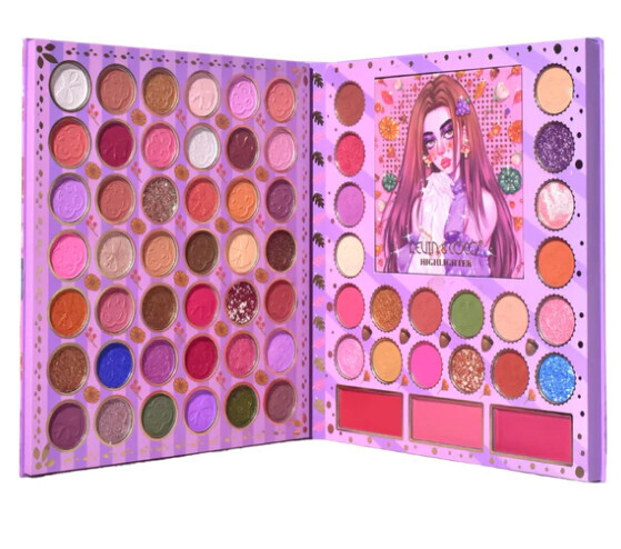 KEVIN&amp;COCO Flowers and Mushroom Earrings 69 Color Eyeshadow &amp; Face Palette