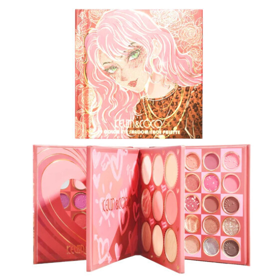 Kevin &amp; Coco Pink Rose Girl 59 Color Eyeshadow &amp; Face Palette