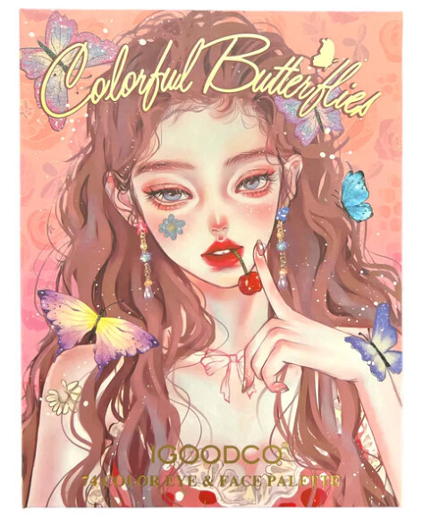 IGOODCO Colorful Butterflies 74 Color Eye &amp; Face Palette