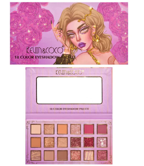 KEVIN&amp;COCO Snake and Flowers 18 Color Eyeshadow Palette