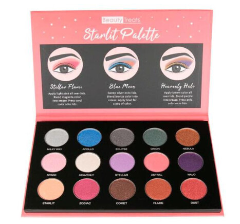 BT-950 Starlit Palette 15 Pressed Glitter Powders