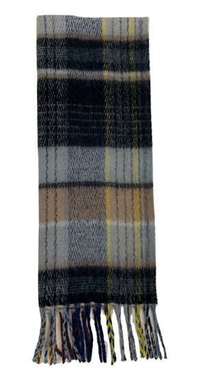 Black and Brown Plaid Scarf