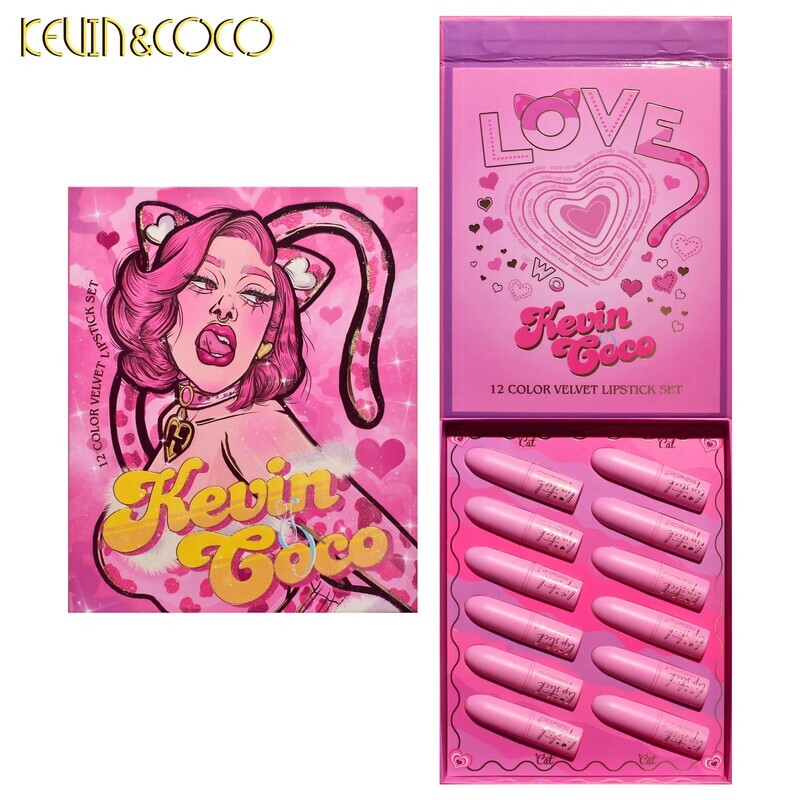 Kevin &amp; Coco 12 Velvet Lipstick Set  drunk catwoman