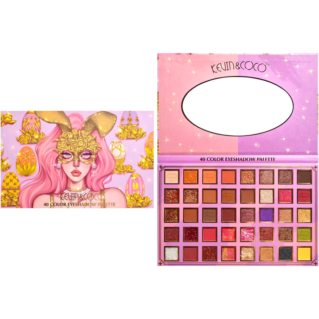 Kevin &amp; Coco Masked Bunny Girl 40 Color Eyeshadow Palette
