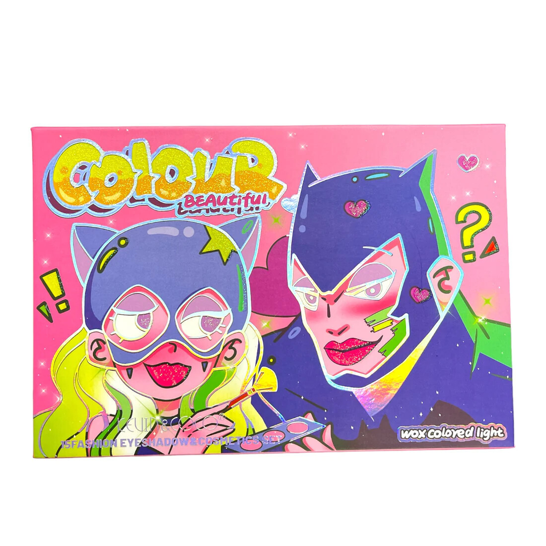 KEVIN&amp;COCO 15 Color Super Hero Couple Eyeshadow and Lip Oil Box Set