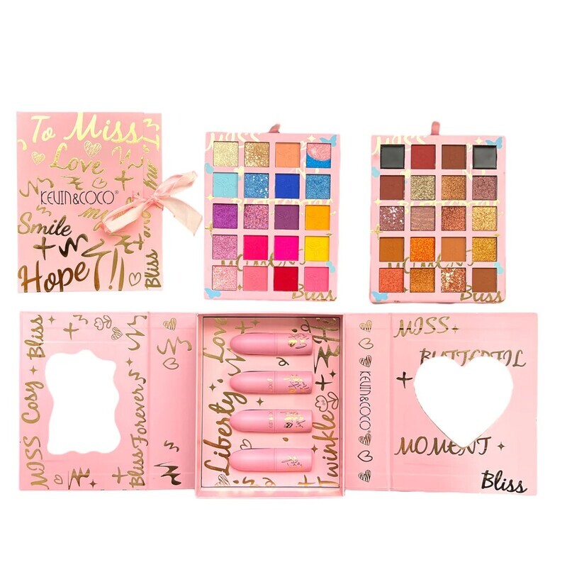 Kevin &amp; Coco 40 color Eyeshadow, Face Palette, Lipstick Makeup Set