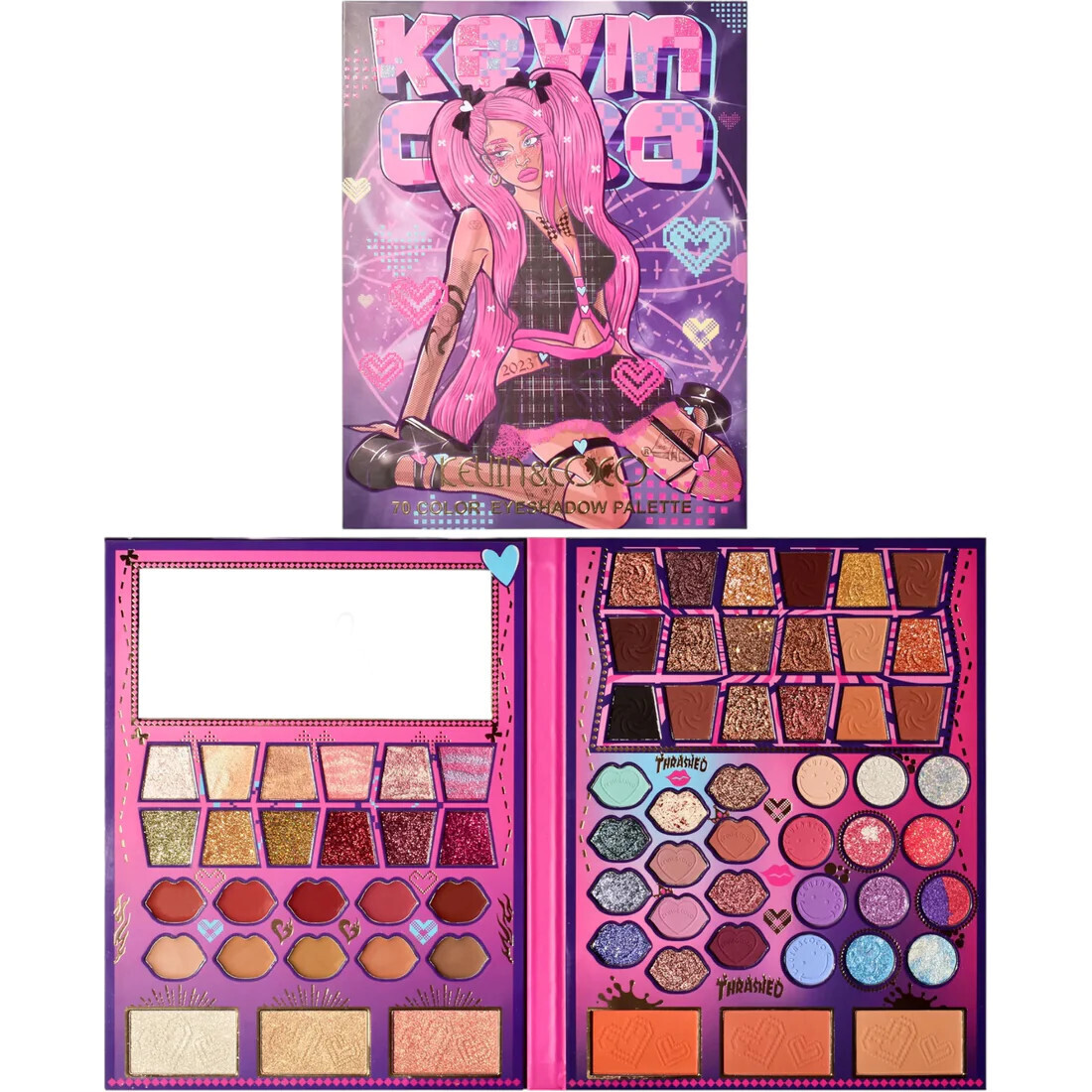 Kevin &amp; Coco Tattooed Girl 70 Color Eyeshadow Palette