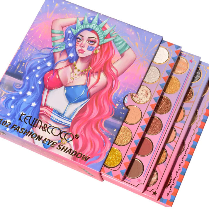 Kevin &amp; Coco Statue of liberty Girl 102 Fashion Eyeshadow Palette