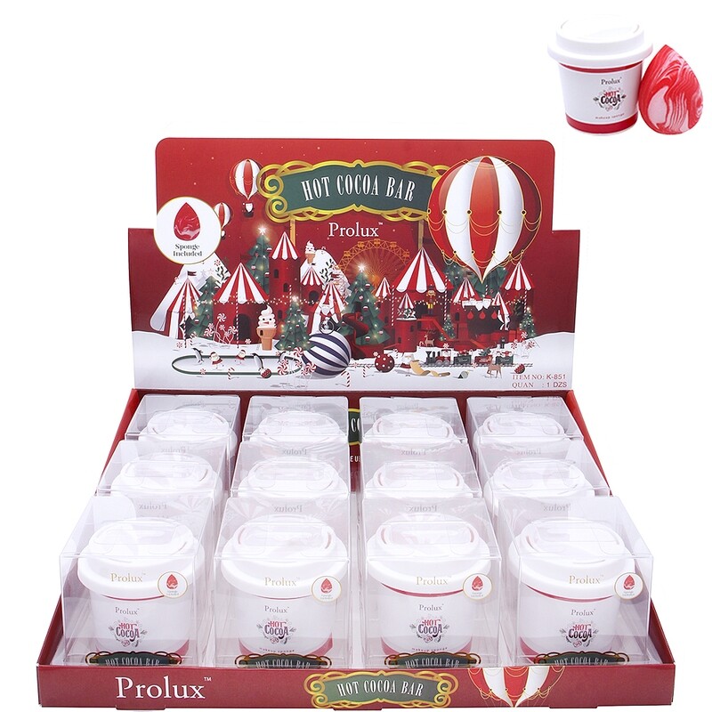 Hot Cocoa Bar Christmas Makeup Sponge &amp; Holder